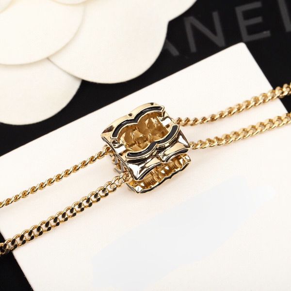 

designer necklaces cuban choker necklace collares punk vintage chunky thick link chain for women new year jewelry accessories double letter, Silver