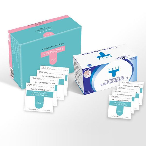 

wholesale nail polish remover wet tissue 100pcs disposable uv nail glue gel removal pads manicure nail art tools