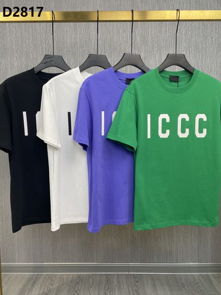 

men's t-shirts 23ss brand men t-shirt designer d2 mens polo shirt luxury dsquare print shorts o-neck short sleeve shirts dt2023 dsq st, White;black