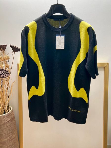 

23ss paris italy kintted men's t shirts casual street fashion pockets warm men women couple outwear l0320, White;black