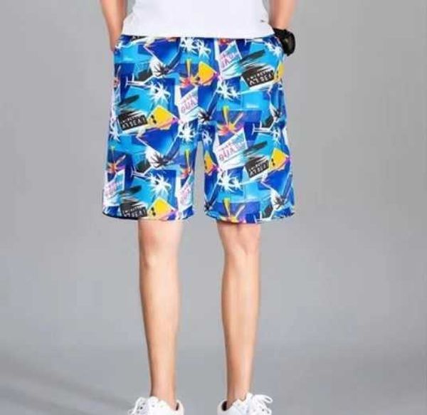 

men's shorts men's beach pants couple casual loose five-piece pants summer thin style wear quick-drying big pants simple home, White;black
