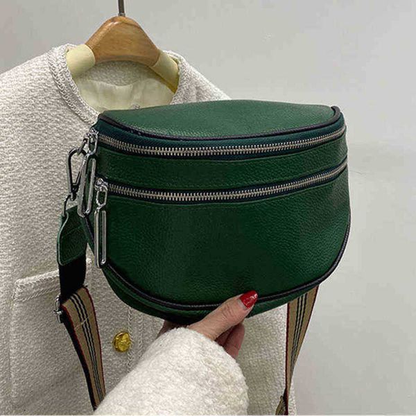 

waist bags high cortex fanny pack female belt fashion leather luxury lady shoulder crossbody chest saddle 220711