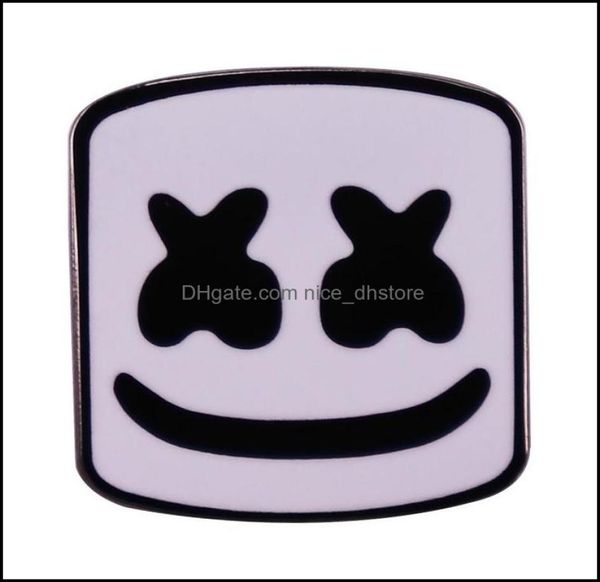 

pinsbrooches jewelry marshmallowhelmet mask brooch dj music festival inspiration badge novelty creative costume accessories dr dh7169708, Gray