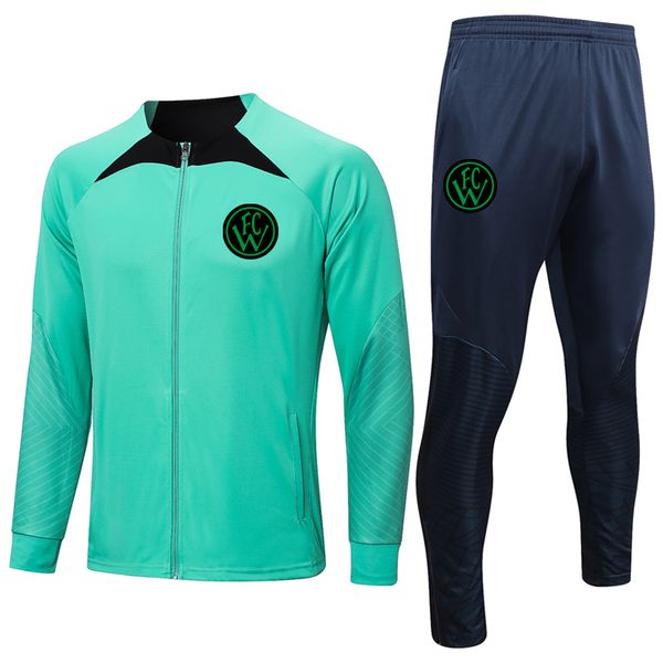 

2023 wacker innsbruck soccer mens tracksuits sportswear sets sports casual sweatershirts sweatpants jackets pants football training suits ki, Gray