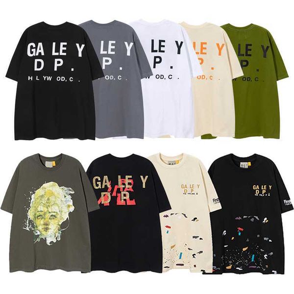 

designer of galleryse tees depts t shirts luxury fashion t shirts mens womens tees brand short sleeve hip hop streetwear clothing, White;black