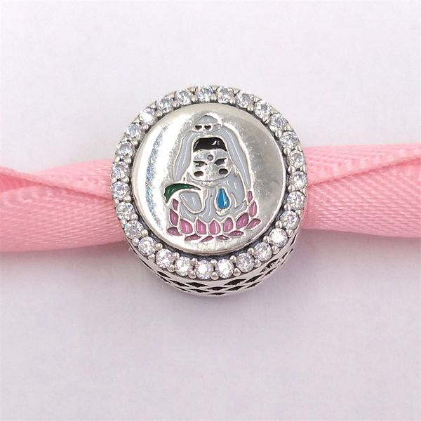 

925 sterling silver chains bead pandoraer bodhisattva doll charms women bracelet necklaces for men diy bangle pendant europe, Black