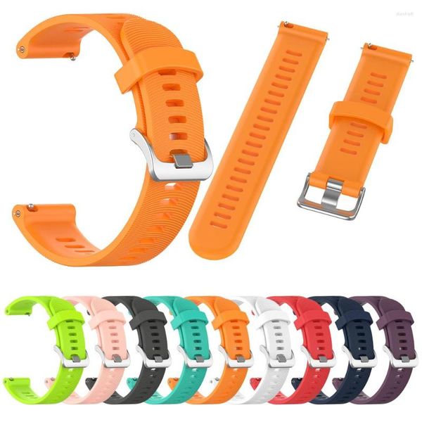 

watch bands 20mm watchband wrist strap for garmin vivoactive 3/3t/3 music silicone band vivomove hr approach s40 bracelet, Black;brown