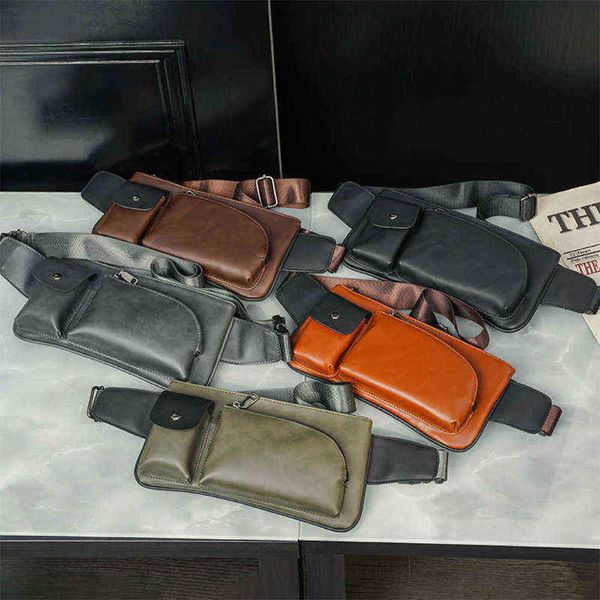

vintage leather men crossbody chest bag purse hip sport outdoor travel fanny pack phone money for bolso 220610