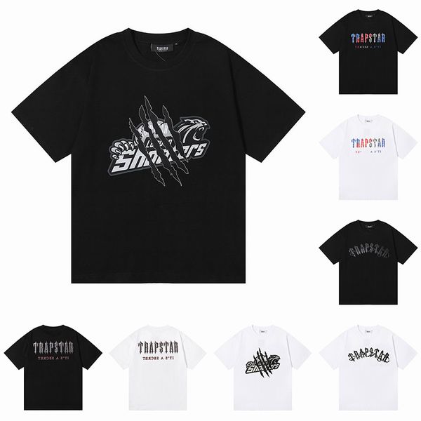 

mens trapstar t shirts women designers t-shirts trapstars cotton tees polos shirt chandal tuta ensemble clothing trapstars shooters clothes, White;black