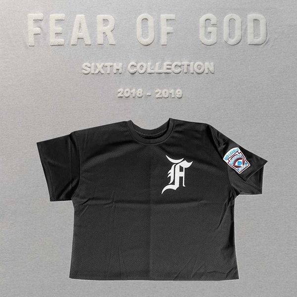 

fog t shirt men women essentialls tees ess tshirts high edition season mainline mesh medal fashion loose men's and women's high st, White;black