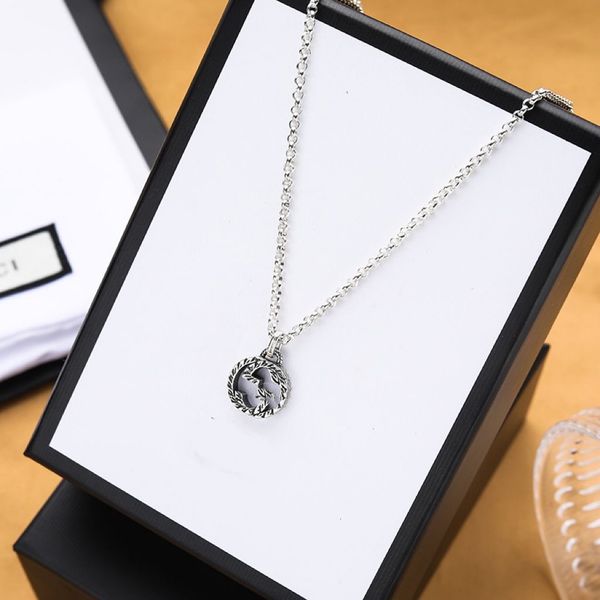 

pendant g necklaces designer 18k gold plated stainless steel choker letter pendant statement fashion womens necklace wedding jewelry accesso, Silver