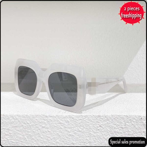 

brand design sunglasses 2023 luoyijia sunglass big square street net red ins same sunglass lw400351 uv400 high quality, White;black