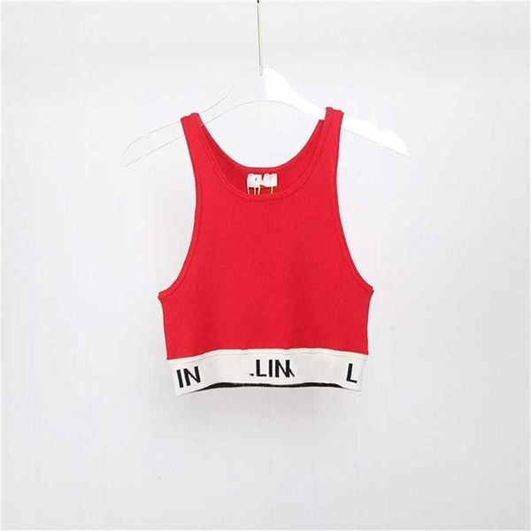 

80% off factory outlet online high edition knitted bra tank women's slim stretch umbilical, White