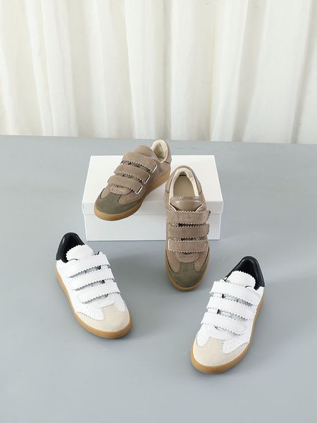 

dress shoes women solid color matching hook loop casual flat 230320, Black