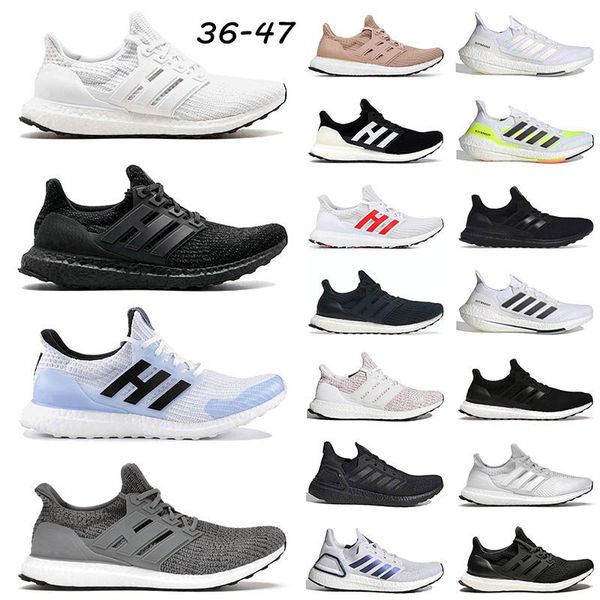 

4.0 ultra ultarboost 19 running shoes for mens women big size eur 47 classic triple white black dna grey three peach designer platform joggi