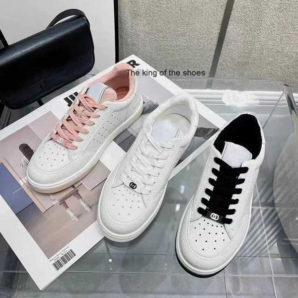 

shoes new white in spring and summer of 2023 women's thick casual sports flat soled small fragrant panda shoes, Black