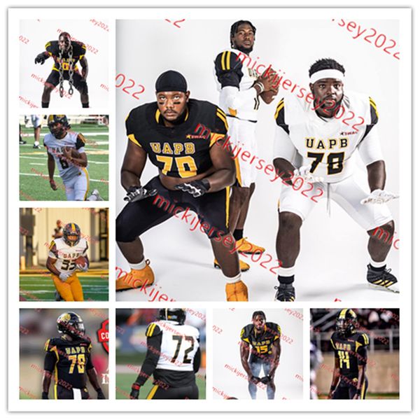

kendarius clark arkansas pine bluff football jersey chrysten cochran kevin compton jr. dae'trell cooper custom stitched uapb golden lio, Black