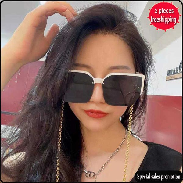 

brand design sunglasses 23 new g family simple women's large square sunglass net red same model chain terms plate sunglass gg0960, White;black