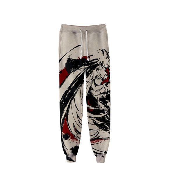 

mens pants japan anime inu yasha inuyasha 3d joggers pants menwomen casual trousers hip hop sweatpants higurashi kagome cosplay costumes 230, Black