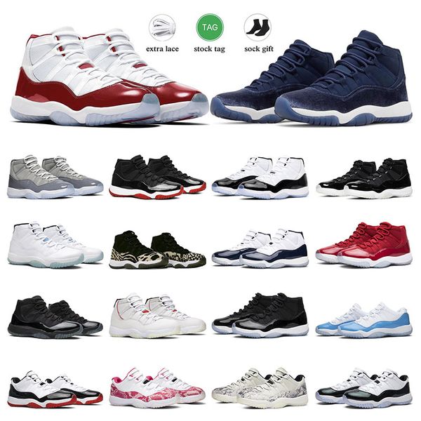 

2023 for men women basketball shoes 11 11s cherry cool grey concord 45 bred midnight navy 25th anniversary legend blue mens sports trainers