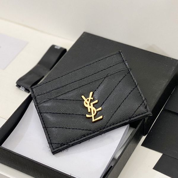 

designer card holder yslity wallet short case ysls purse quality pouch quilted womens men ggity purses mens key ring credit mini gg bag loui, Brown;gray