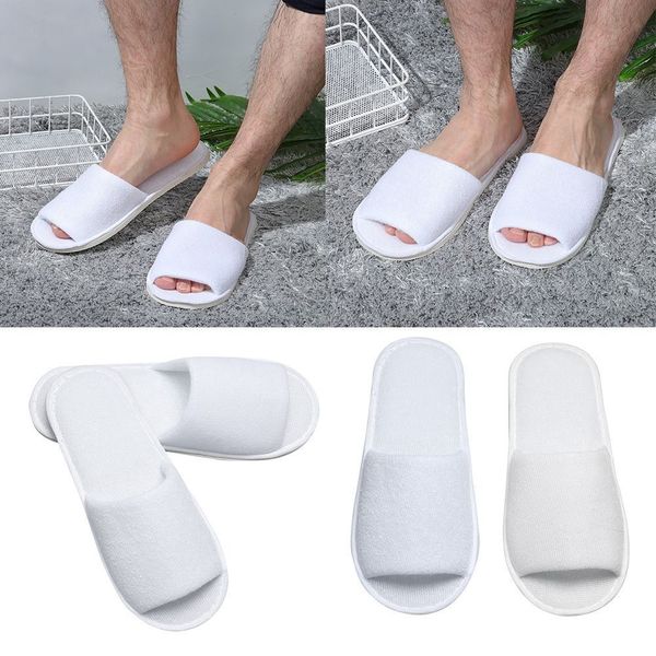 

slippers 5 pairs comfortable breathable non slip sole spa guest open toe el shoes supplies 230320, Black
