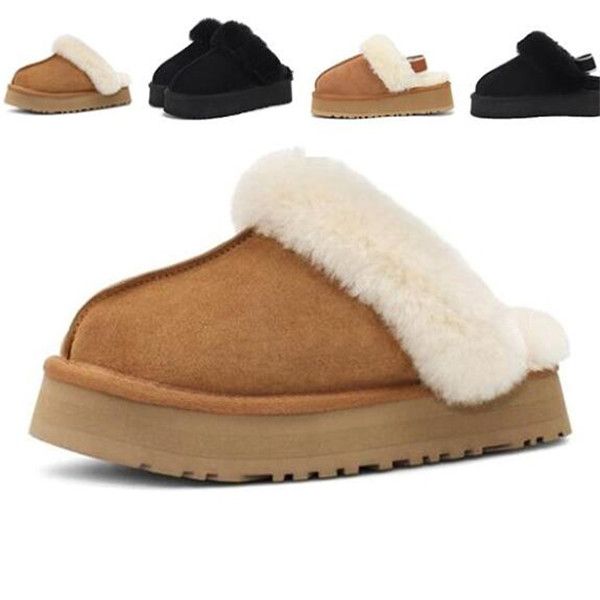

2023 man women increase snow slippers soft comfortable sheepskin keep warm slippers girl beautiful gift transshipment, Black