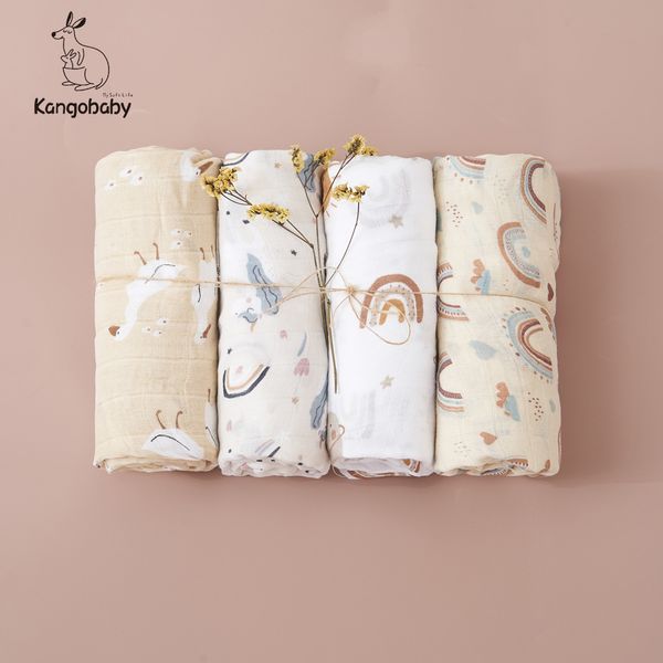 

blankets swaddling kangobaby 100 cotton 4pcs gift set my soft life all season design muslin swaddle blanket 230317