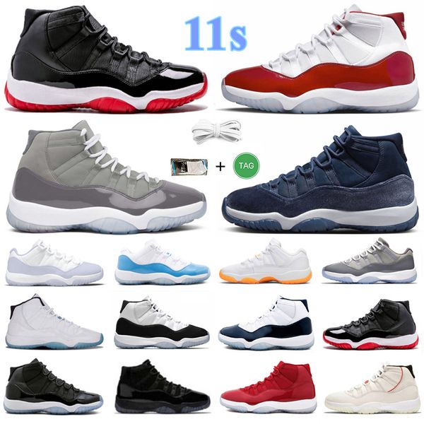 

jumpman 11 11s mens basketball shoes cherry midnight navy cool grey pure violet citrus legend gamma unc blue bred cap gown concord space jam