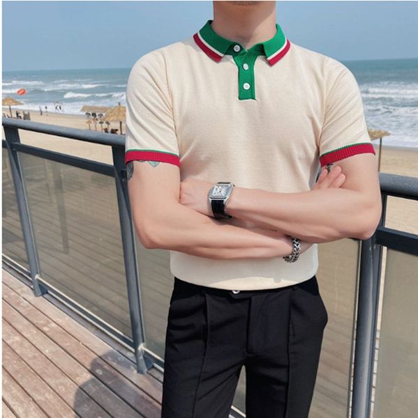 

men's polo shirt polos tshirt t shirt tees embroidery short sleeved shirts for men tshirts designer poloshirts summer lapel, White;black