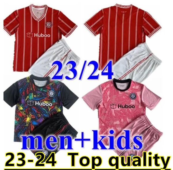 

23 24 bristol weimann city soccer jerseys home goalkeeper men kids kit 2023 2024 mawson martin diedhiou paterson wells massengo kalas dasilv, Black;yellow