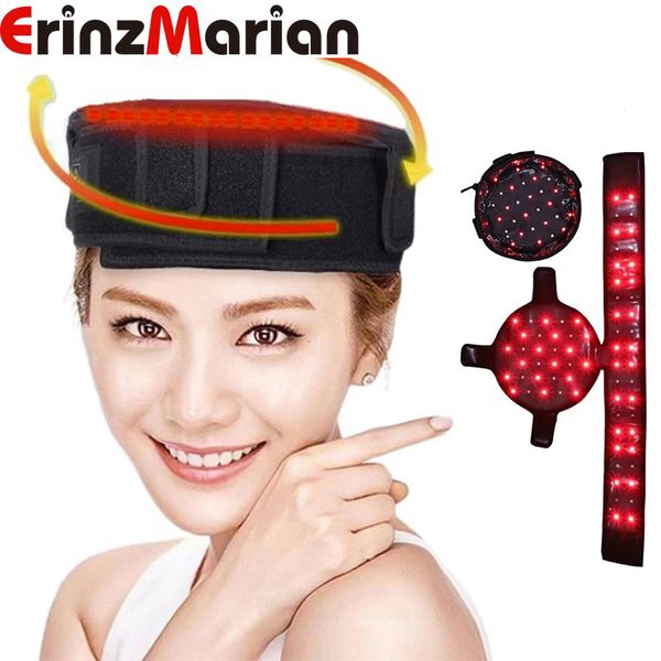 

head massager 70pcs lamp beads red light therapy hat 660nm and 850nm for treatment seborrheic alopecia areata postpartum hair loss 230317