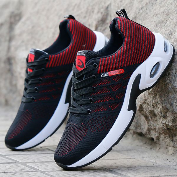 

dress shoes vulcanized male sneakers fashion summer air mesh breathable wedges for men plus size jik9 230320, Black