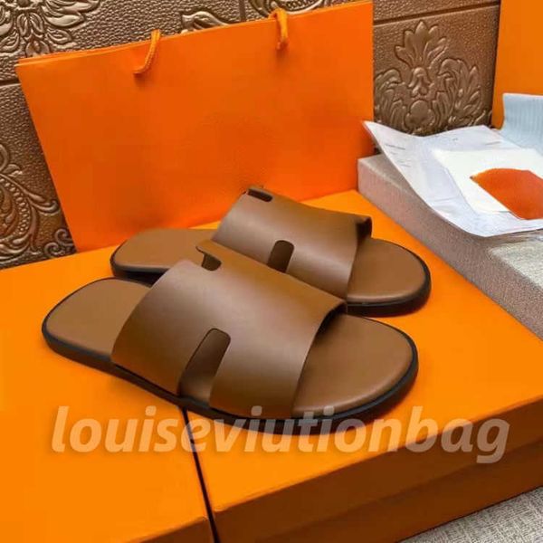 

summer luxury izmir sandals shoes calfskin leather men slippers slip on beach slide flats boy's flip flops sandalias eu38-46. cxzxy, Black
