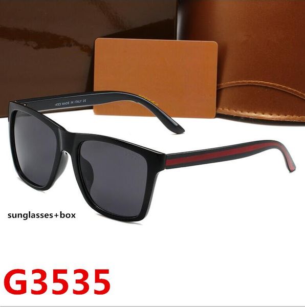 

fashion designer sunglasses classic eyeglasses goggle outdoor beach sun glasses for man woman 9 color optional g3535 box included, White;black