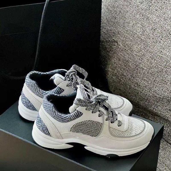 

casual shoes designer small fragrant thick soled sneakers daddy shoes women's leather soft casual 2022 new running brand fashionable, Black