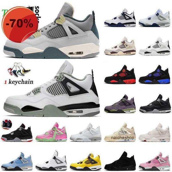 

wholesale shoes 2022 women mens jumpman 4 basketball shoes 4s midnight navy craft seafoam size 13 sneakers fire red thunder mili