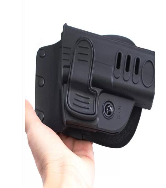 

with lock tactical glcok right hand belt gun holster glock g17 g19 g45 g22 g23 g31 g32 g34 g35 gen 5cx1767488