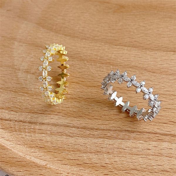 

fashion luxury 925 sterling silver ring jewelry designer for woman 18k gold oval diamond flowers south american 5a cubic zirconia ringsfrien, Golden;silver