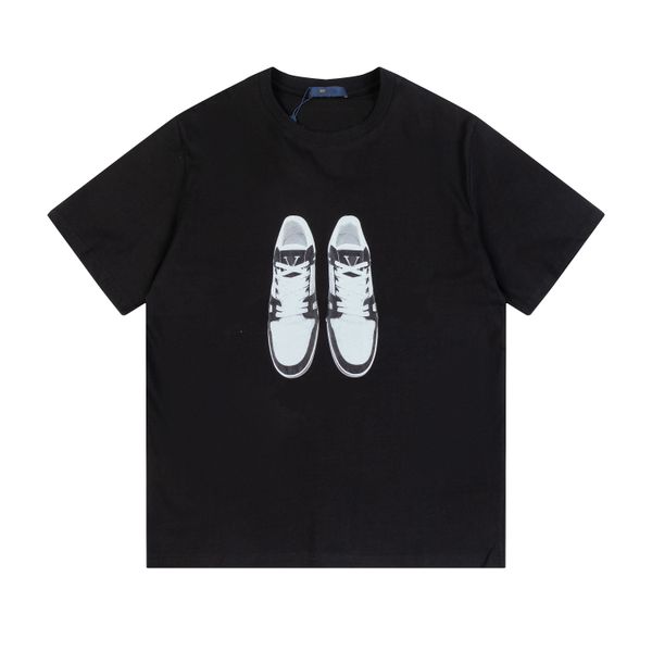 

men's t-shirt and women's high-end brand t-shirts short sleep summer outdoor fashion casual printed with pure cotton letters. size, White;black