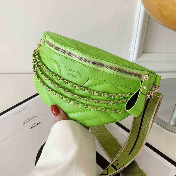 

luxe vrouwen lederen taille pack hoge kwaliteit tas keten schoudertas crossbody borst bag vrouwelijke riem designer merk handtas 220609