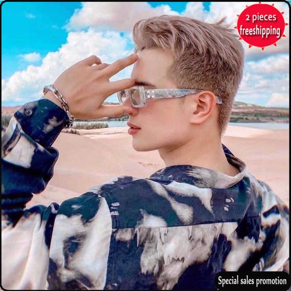 

brand design vintage sunglasses women 50%off1 ti0de brand white small square plate ins same sunglass street ship hop sunglass uv400 high qua, White;black