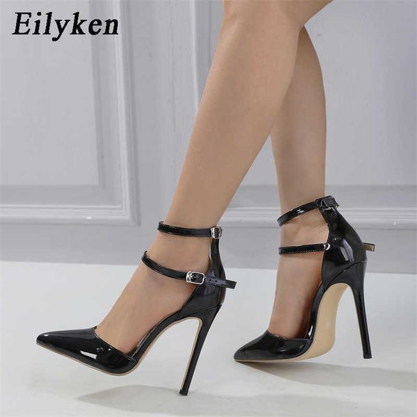 

sandals street style buckle strap women pumps 2023 new spring high heels steel tube dance designer shoes 230320, Black
