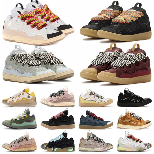 

classic shoes designer curb sneakers multicolor nappa calfskin rubber platform luxury men women sneaker leather mesh curbs woven outdoor siz