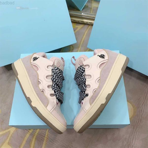 

designer lanvins dress shoes men women luxury training shoe fashion sneaker platform lace up print plate-forme, Black