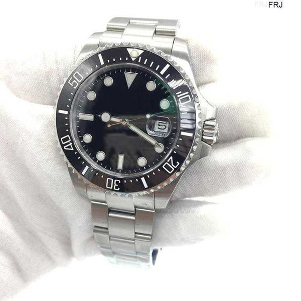 

rolax designer watches luxury st9 black dial men ceramic bezel 43mm sapphire glass automatic mechanical diver mens wrist vivo, Slivery;black