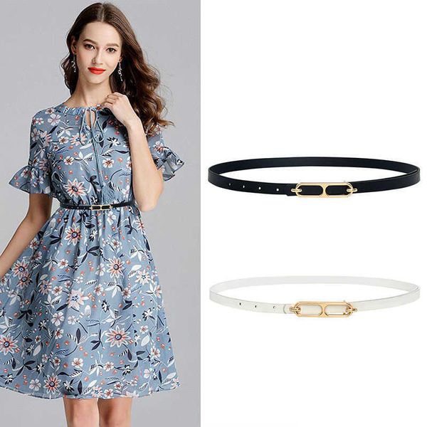 

elegant fashion versatile belt women's casual style slim and simple matching skirt jeans, Silver