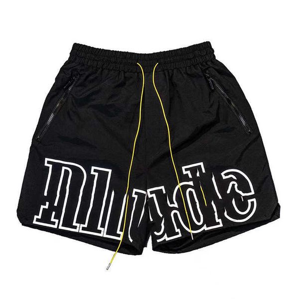 

men's shorts american fashion hip hop alphabet printed red casual shorts men's summer loose wide leg basketball capris, White;black