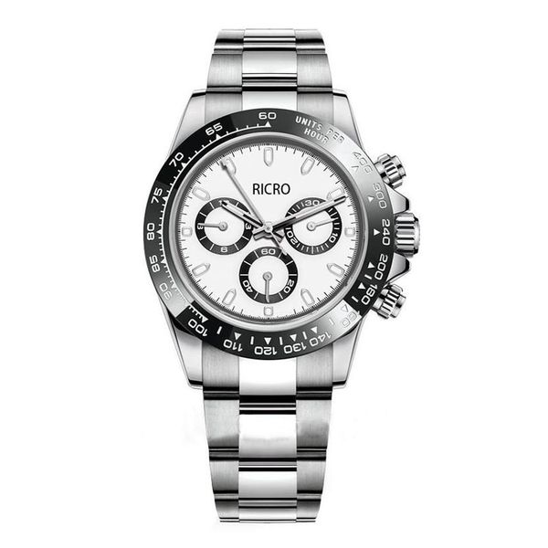 

men's mechanical watch ceramic ring mouth multi-functional automatic movement no timing function 40mm size made of 316 fine s283l, Slivery;brown