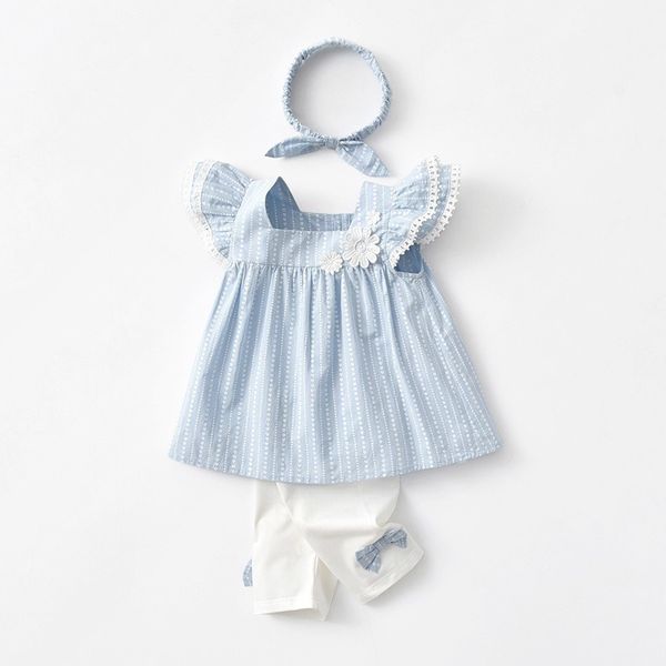 

clothing sets summer korean children s water drop baby clothes quality girls suits 230317, White